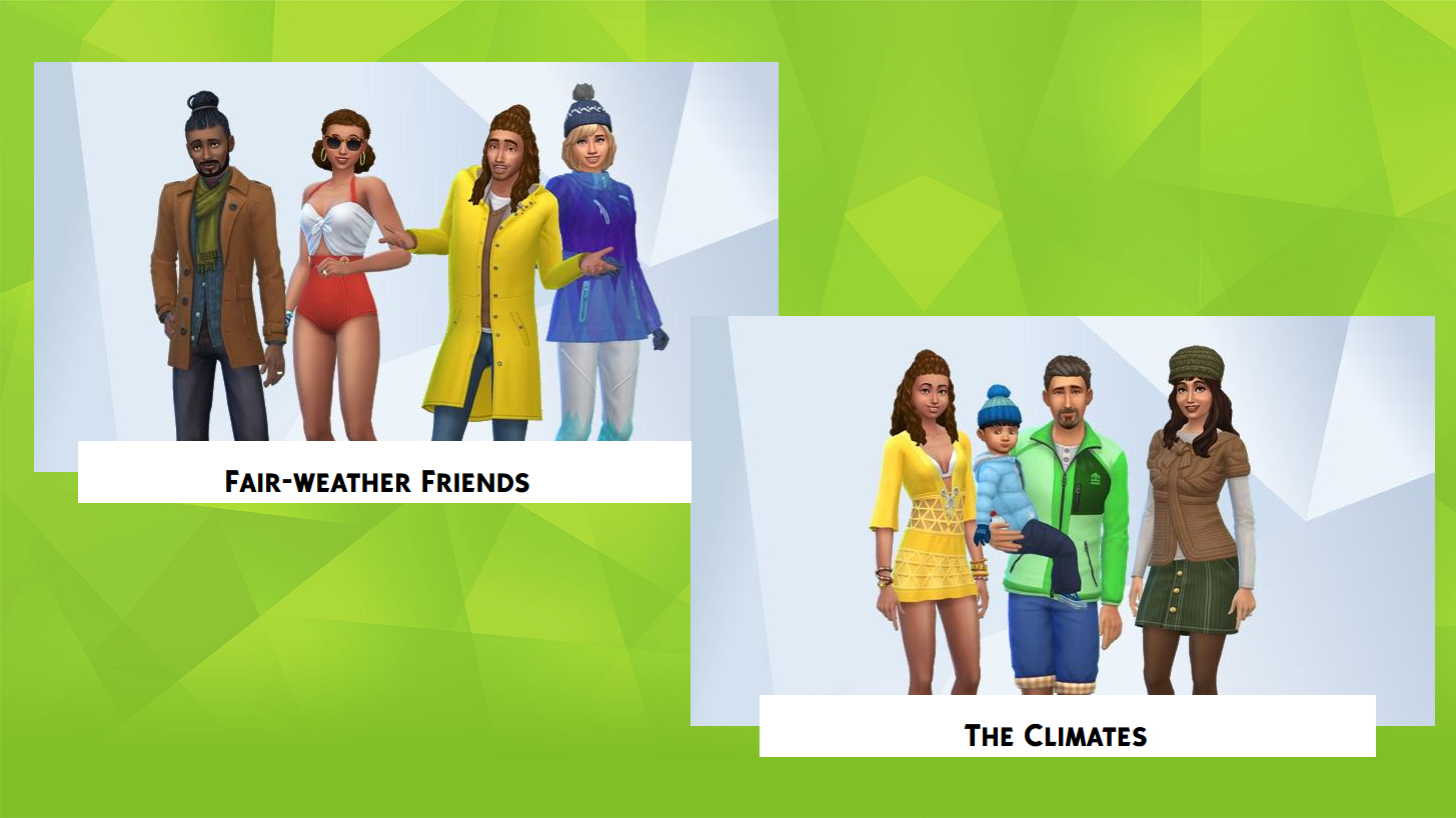 The Sims 4 Stagioni Famiglie