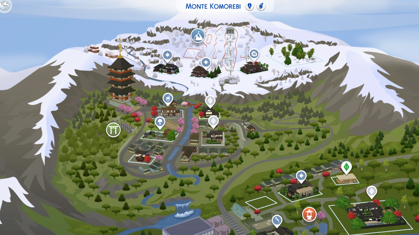 The Sims 4 Oasi Innevata Monte Komorebi