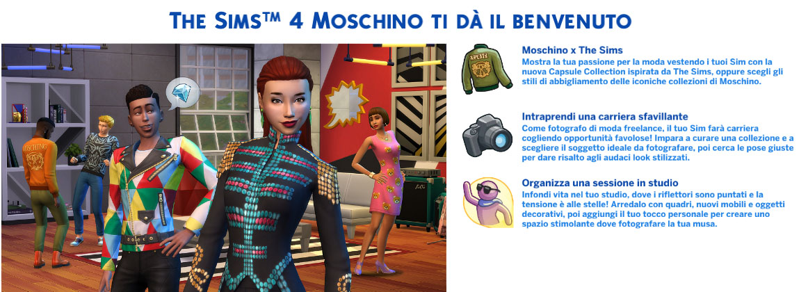 the sims 4 Moschino Stuff review benvenuto